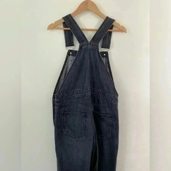 FRAME Denim Classic Jean Overalls in Blackwater Black Wash Sz S NWT READ DESC - Picture 5 of 6